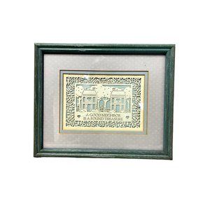 Scherenschnitte A Good Neighbor is a Found Treasure Handmade Gift Framed Art